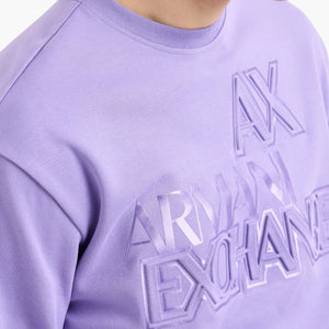 Regular Fit Cotton Crewneck Sweatshirt With Macro-Highlighted Branding