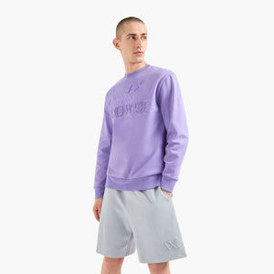 Regular Fit Cotton Crewneck Sweatshirt With Macro-Highlighted Branding