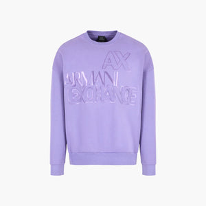 Regular Fit Cotton Crewneck Sweatshirt With Macro-Highlighted Branding