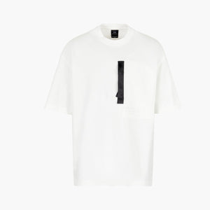 Cotton Crewneck Loose Fit T-Shirt With Front Pocket
