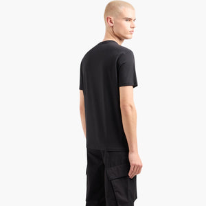 Pima Cotton Crewneck Tshirt With Logo Print