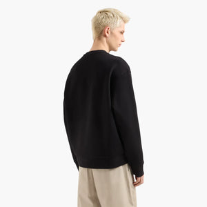 Logo Mania Regular Fit Cotton Crewneck Sweatshirt