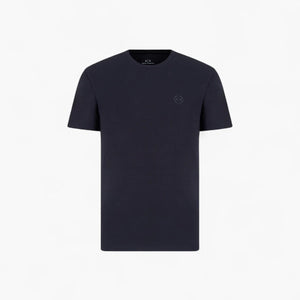 Slim Fit Cotton Crewneck T-Shirt With Sublte Tone-On-Tone Logo