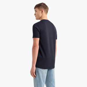 Slim Fit Cotton Crewneck T-Shirt With Sublte Tone-On-Tone Logo