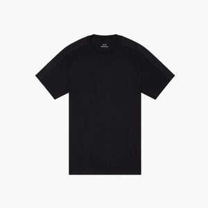 Regular Fit Cotton Crewneck T-Shirt With Monochromatic Logo Tape