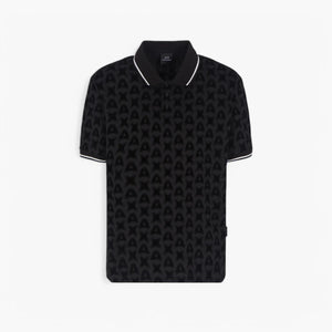 Regular Fit All Over Logo Cotton Polo Shirt