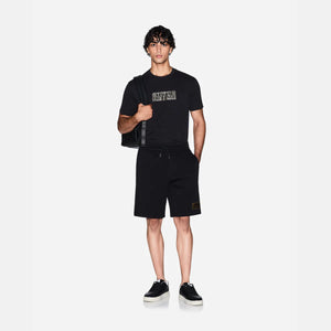 Regular Fit Cotton Crewneck T-Shirt With Central Gold Branding