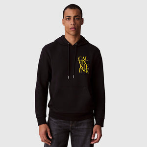 Terry Calvin Stack Hoodie - Black