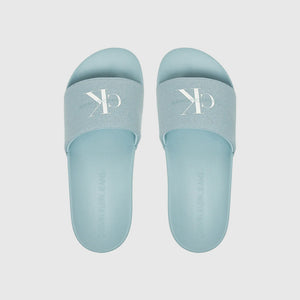 Monogram Slide - Light Blue