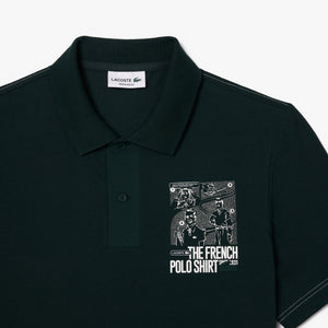 Back and Front Print Lacoste Movement Polo Shirt