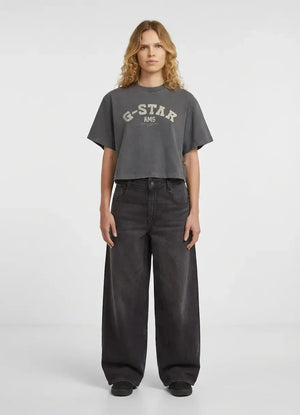 G-Star RAW Washed Black Boxy T-Shirt