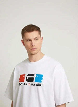 G-Star RAW X Yay Abe Boxy White T-Shirt