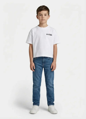 G-Star RAW Boys Cropped Relaxed White T-Shirt