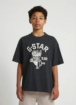 G-Star RAW Boys Oversized Dk Black T-Shirt