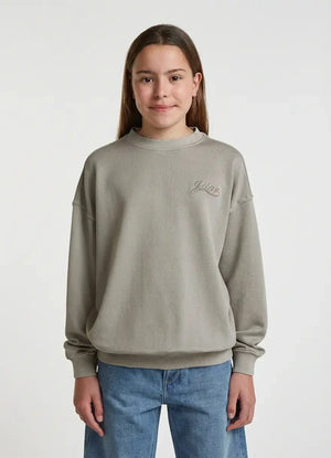 G-Star RAW Girls Oversized Crew Grey Allow Sweatshirt