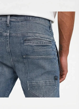 G-Star RAW D-Staq  Faded Blue Pebble Restored 3D Slim Jeans