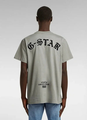 G-Star RAW Flock Back Graphic Wild Dove Loose T-Shirt