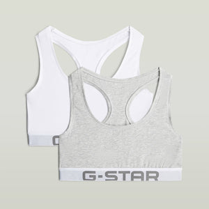 G-Star RAW Logo Raceback Bralette 2 Pack Multi