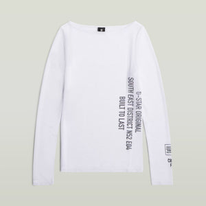 G-Star RAW Stencil Boat Slim White T-Shirt