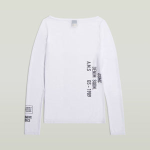 G-Star RAW Stencil Boat Slim White T-Shirt