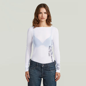 G-Star RAW Stencil Boat Slim White T-Shirt