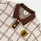 Kaizer Chiefs SS Check Knitted Jersey-Ivory