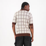 Kaizer Chiefs SS Check Knitted Jersey-Ivory